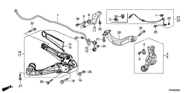 2012 Honda Civic Rear Lower Arm Diagram