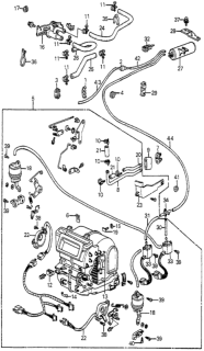 1984 Honda Accord Bracket, Vacuum Tank Diagram for 39322-SA5-670