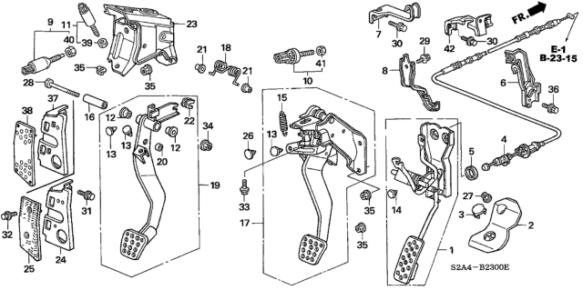 2001 Honda S2000 Pedal Diagram