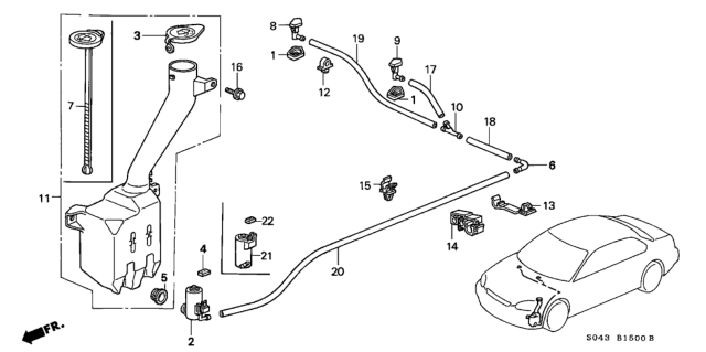 1996 Honda Civic Windshield Washer Diagram