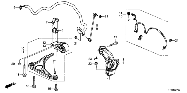 2022 Honda Odyssey Front Knuckle Diagram