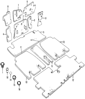 1976 Honda Civic 2 Door ** (1200) ** 4MT Insulator Diagram