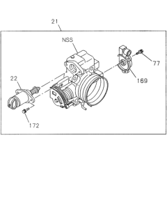 1996 Honda Passport Body Assembly, Throttle Diagram for 8-97122-902-0