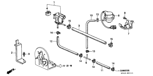 1996 Honda Accord Switch Assy., Purge Flow (A37) Diagram for 36381-P0B-A21