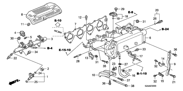 2009 Honda S2000 Bolt, Stud (8X50) Diagram for 92900-08050-1B