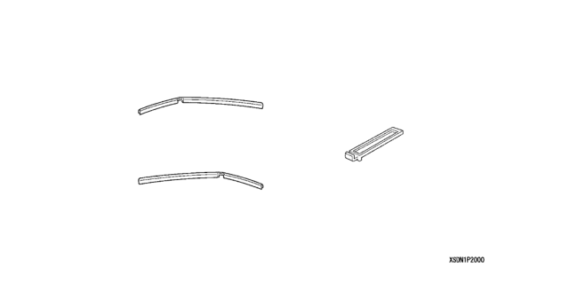 2005 Honda Accord 2 Door SE KA 5AT Door Edge Guard Diagram