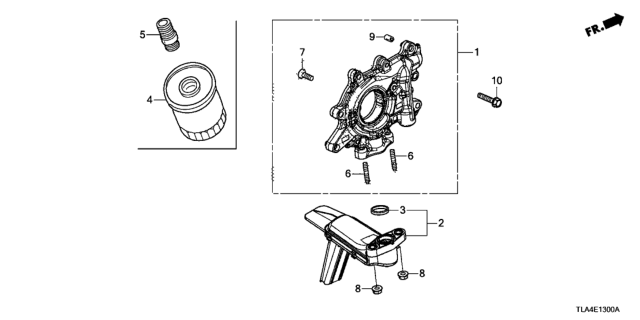 2020 Honda CR-V 5 Door LX (AWD/INDIANA) KA CVT Oil Pump - Oil Strainer Diagram