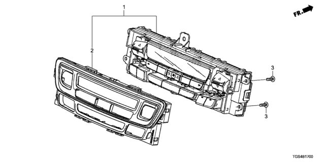 2021 Honda Passport Auto Air Conditioner Control (Front) Diagram