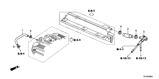 2012 Honda Accord Breather Tube (V6) Diagram