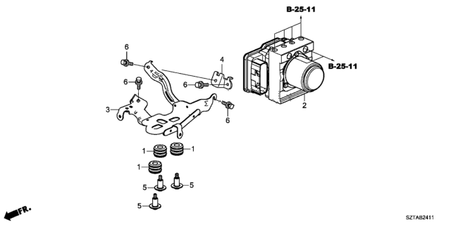 2016 Honda CR-Z VSA Modulator Diagram