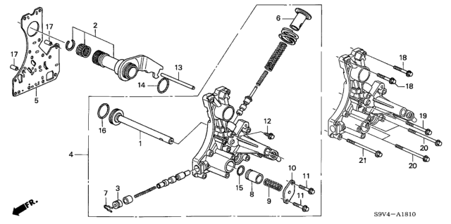 2006 Honda Pilot AT Regulator Body Diagram