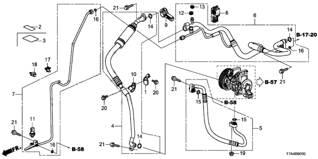 2021 Honda HR-V PIPE, RECEIVER Diagram for 80341-T7W-A21