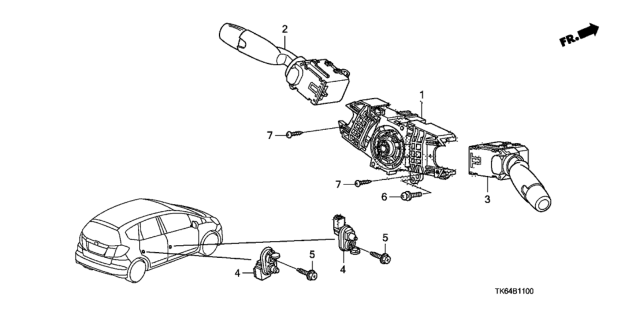 2009 Honda Fit Combination Switch Diagram