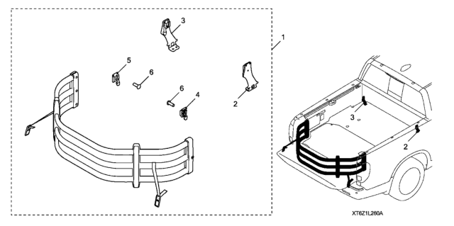 2018 Honda Ridgeline Bracket, FR. R Diagram for 08L26-T6Z-10003