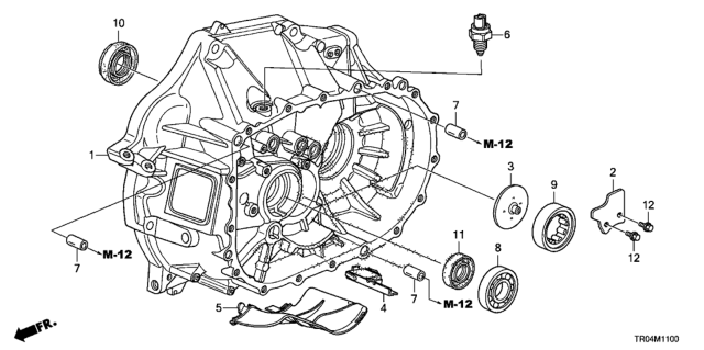 2012 Honda Civic MT Clutch Case (2.4L) Diagram