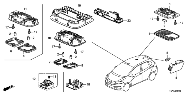 2020 Honda Fit Interior Light Diagram