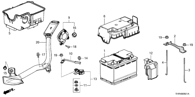 2021 Honda Odyssey Box Assembly Diagram for 31523-THR-A02