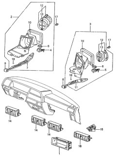 1981 Honda Civic 4 Door ** (1500) KA HMT Fresh Air Vents Diagram
