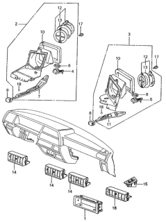 1981 Honda Civic Garnish, R. Side Defroster *YR47L* (MILD BEIGE) Diagram for 64461-SA4-670ZC