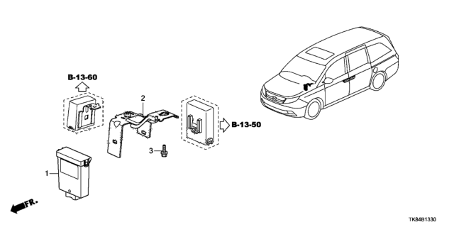 2013 Honda Odyssey TPMS Unit Diagram