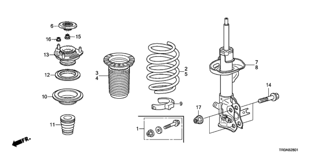 2013 Honda Civic Front Shock Absorber (2.4L) Diagram