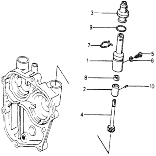 1976 Honda Accord MT Speedometer Gear Diagram