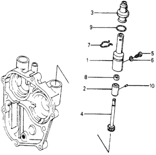 1977 Honda Accord 3 Door STD KA 5MT MT Speedometer Gear Diagram