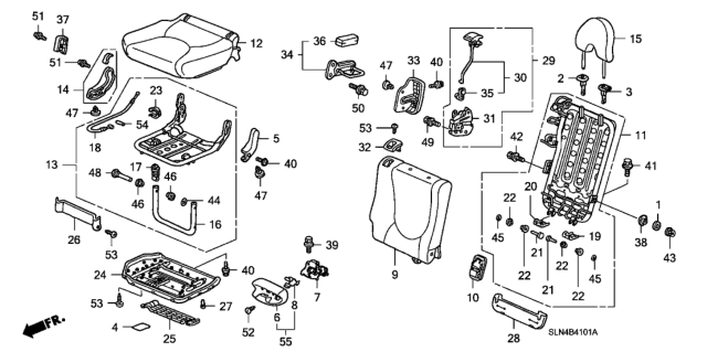 2008 Honda Fit Cover, R. RR. Seat Foot *NH167L* (GRAPHITE BLACK) Diagram for 82193-SAA-003ZA