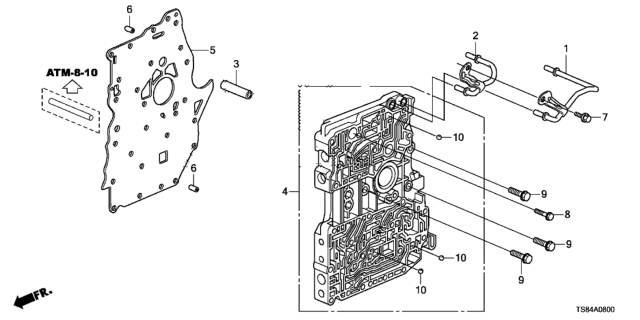 2013 Honda Civic Plate, Main Separeter Diagram for 27112-RZ2-000