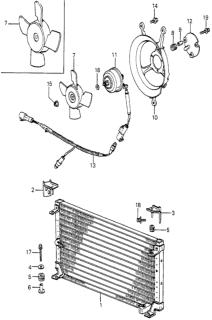 1985 Honda Accord Bracket, R. Condenser Diagram for 38605-SA5-000