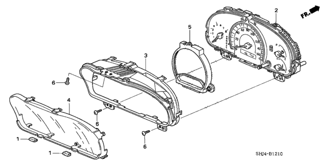 2006 Honda Odyssey Meter Components Diagram