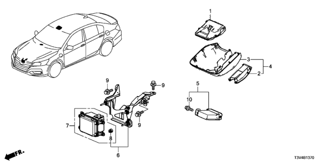 2014 Honda Accord Acc Unit Diagram for 36700-T3V-A03