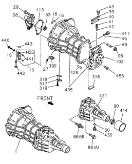 2000 Honda Passport MT Transmission Assy. - Case (4X2) Diagram