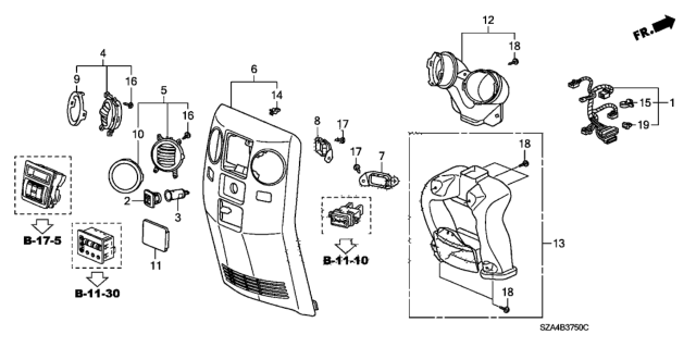 2012 Honda Pilot Center Console Diagram 2