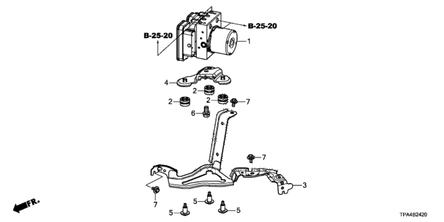 2021 Honda CR-V Hybrid VSA Modulator Diagram