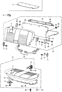 1983 Honda Civic Bracket, R. Seat Pivot *NH1L* (BLACK) Diagram for 78181-SA2-000ZD