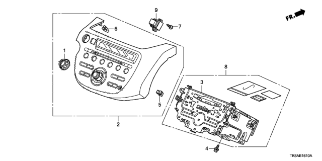 2013 Honda Fit Tuner Assy. *NH618L* Diagram for 39100-TK6-A02ZBRM