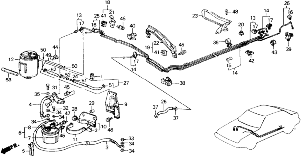 1989 Honda Accord Filter, Fuel Diagram for 16900-SE0-A31