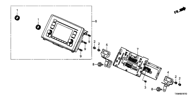 2019 Honda Insight PNL. ASSY., BASE Diagram for 39170-TXM-A01