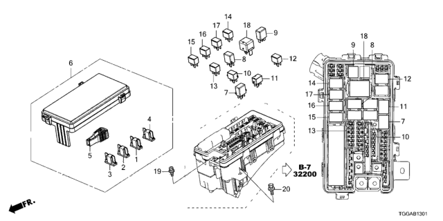 2021 Honda Civic Control Unit (Engine Room) Diagram 2