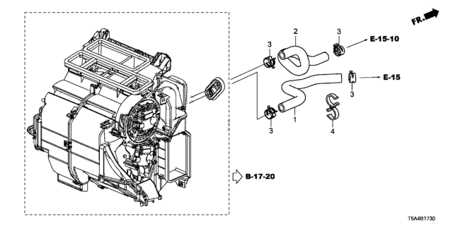 2015 Honda Fit Hose, Water Inlet Diagram for 79721-T5B-000