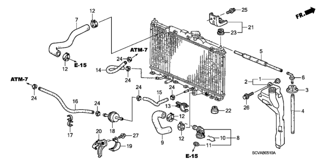 2007 Honda Element Tank, Reserve Diagram for 19101-PZD-A01