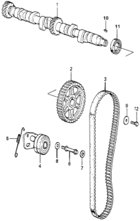 1983 Honda Accord 3 Door LX KA HMT Camshaft - Timing Belt Diagram