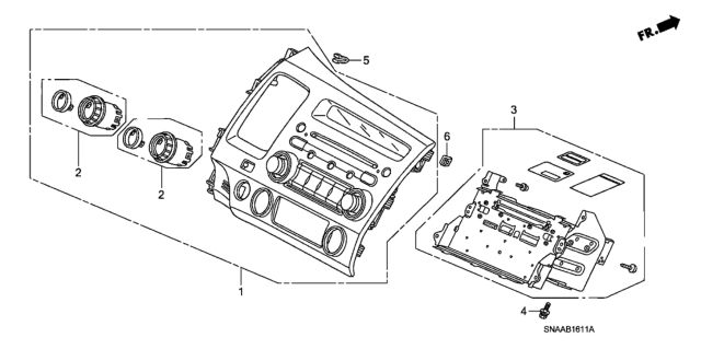 2009 Honda Civic 4 Door SI (HPT) KA 6MT Audio Unit Diagram 2