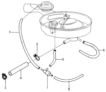 1980 Honda Civic 3 Door ** (1300) KA 4MT Tubing Diagram