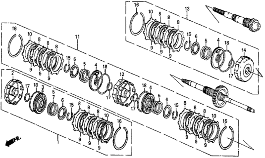1987 Honda Prelude Clutch Assy., Second Diagram for 22600-PC9-080