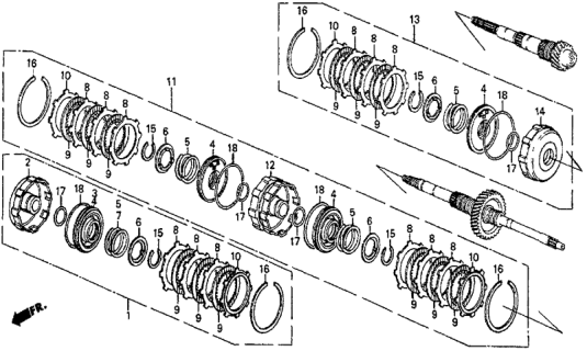 1984 Honda Prelude AT Clutch Diagram