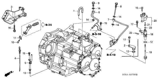 2001 Honda Odyssey Pipe, Dipstick (ATf) Diagram for 25613-P7T-000