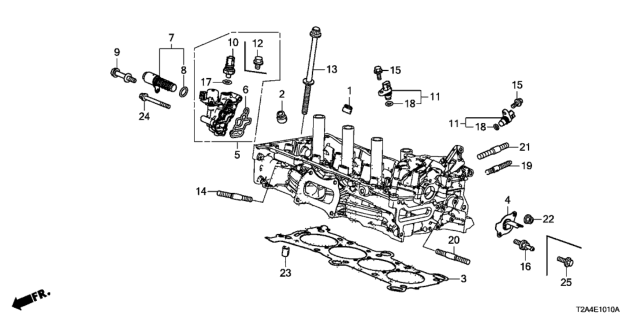 2014 Honda Accord 4 Door SPORT KA 6MT VTC Oil Control Valve (L4) Diagram