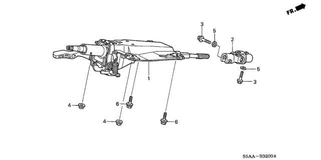 2004 Honda Civic Steering Column Diagram